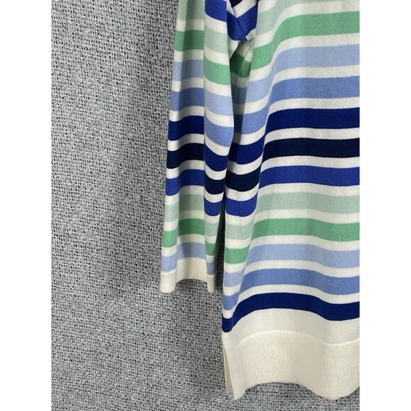 Talbots Plus Cardigan Sweater Women’s 1x Petite Coastal Nautical Old Money - Picture 6 of 13